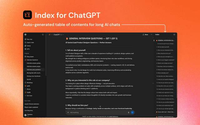 Index for ChatGPT