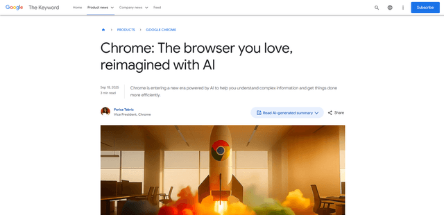 Google Chrome with AI