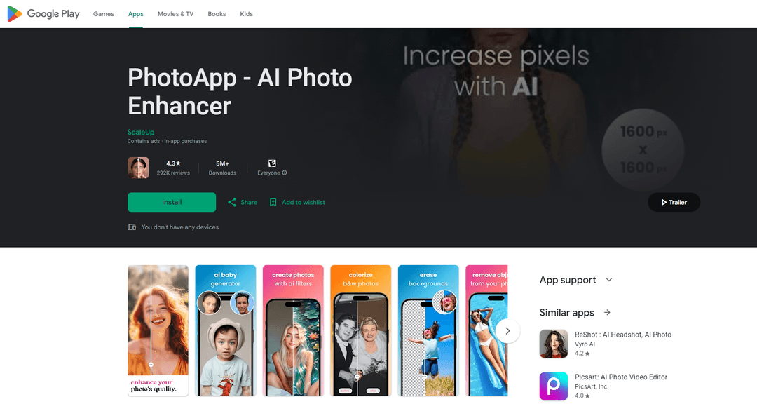 PhotoApp - AI Photo Enhancer