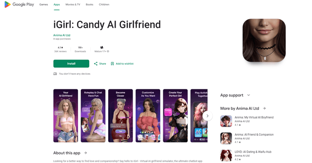 iGirl: Candy AI Girlfriend Análise - Companhia Virtual