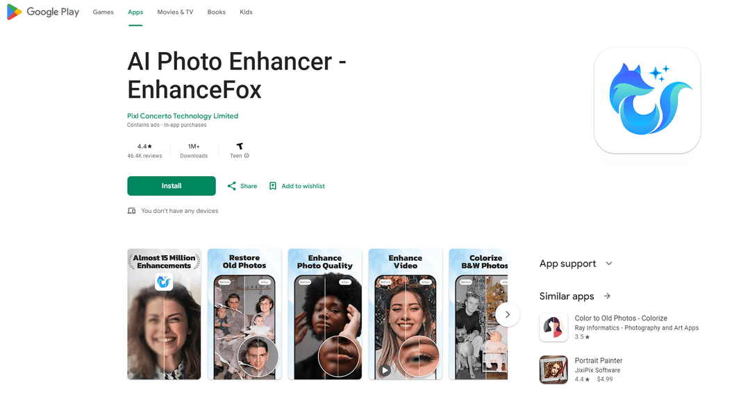 AI Photo Enhancer - EnhanceFox