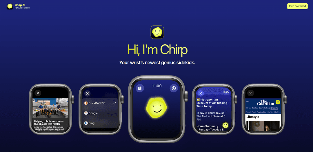 Chirp: AI for Apple Watch