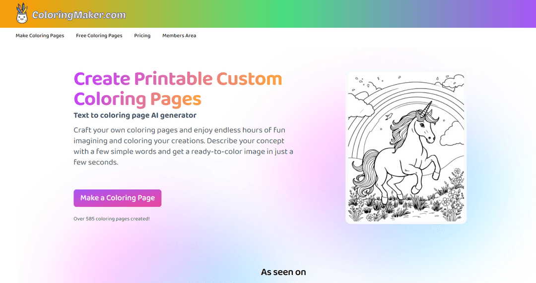 AI Custom Coloring Page Generator - Create Unique Pages