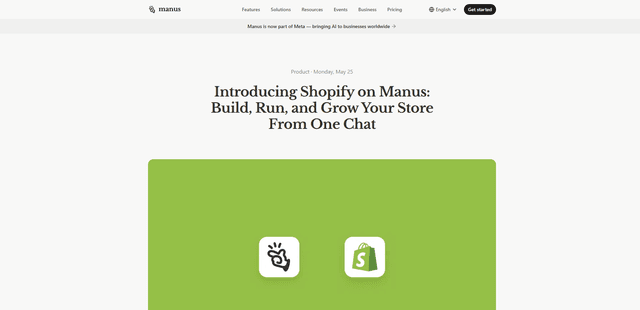 Manus Shopify Connector