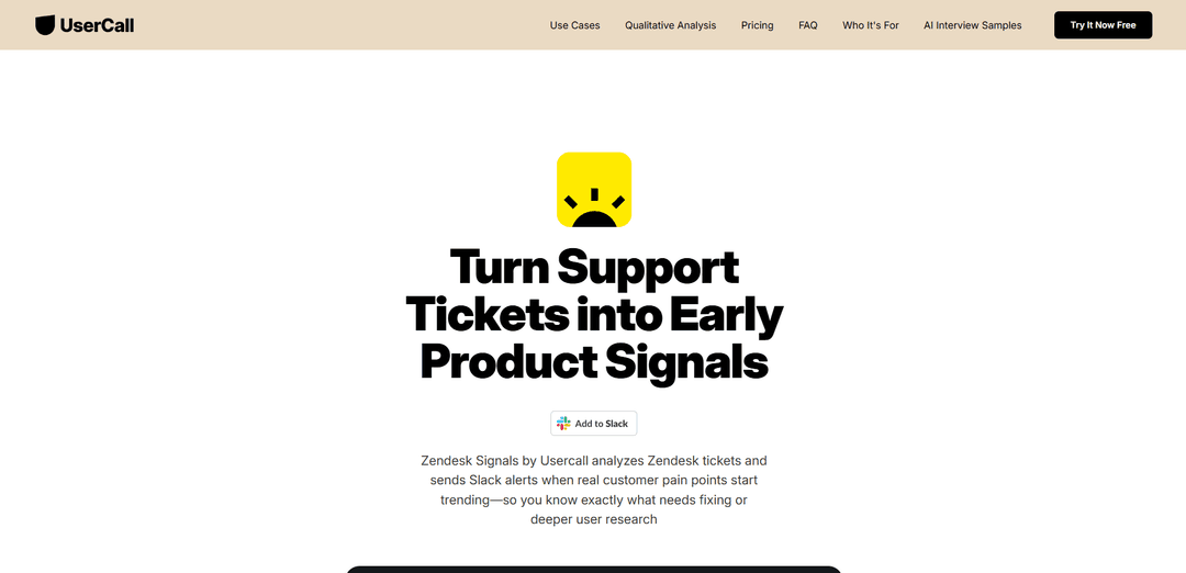Zendesk Signals by Usercall