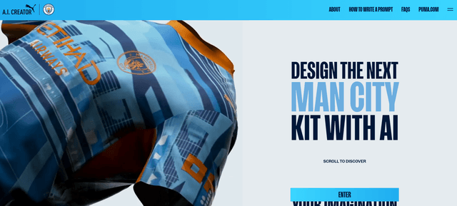 PUMA AI Creator Nasıl Kullanılır: Man City'nin Gelecek Formasını Tasarla
