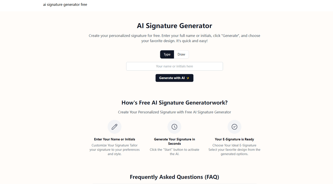 AI Signature Generator