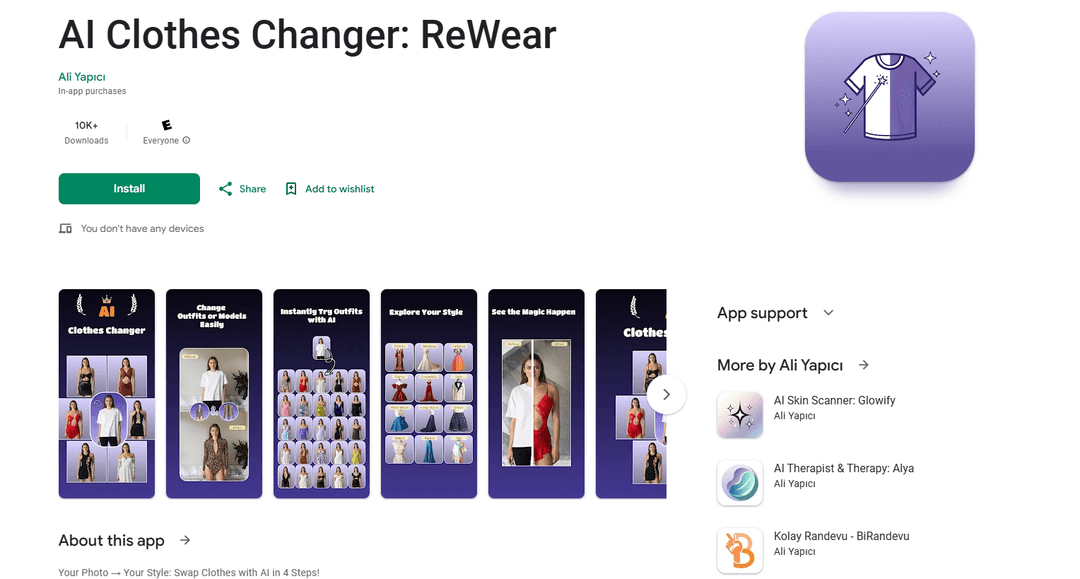 AI Clothes Changer: ReWear