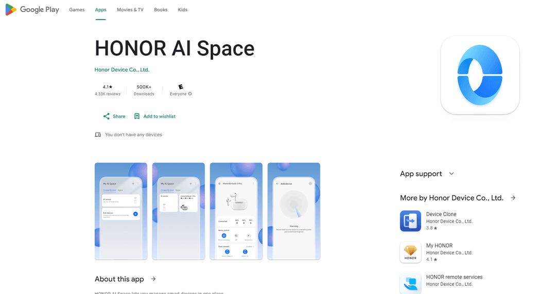 HONOR AI Space - Smart Device Management App