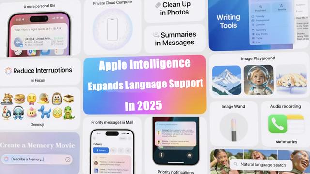 Apple Intelligence étend son support linguistique en 2025