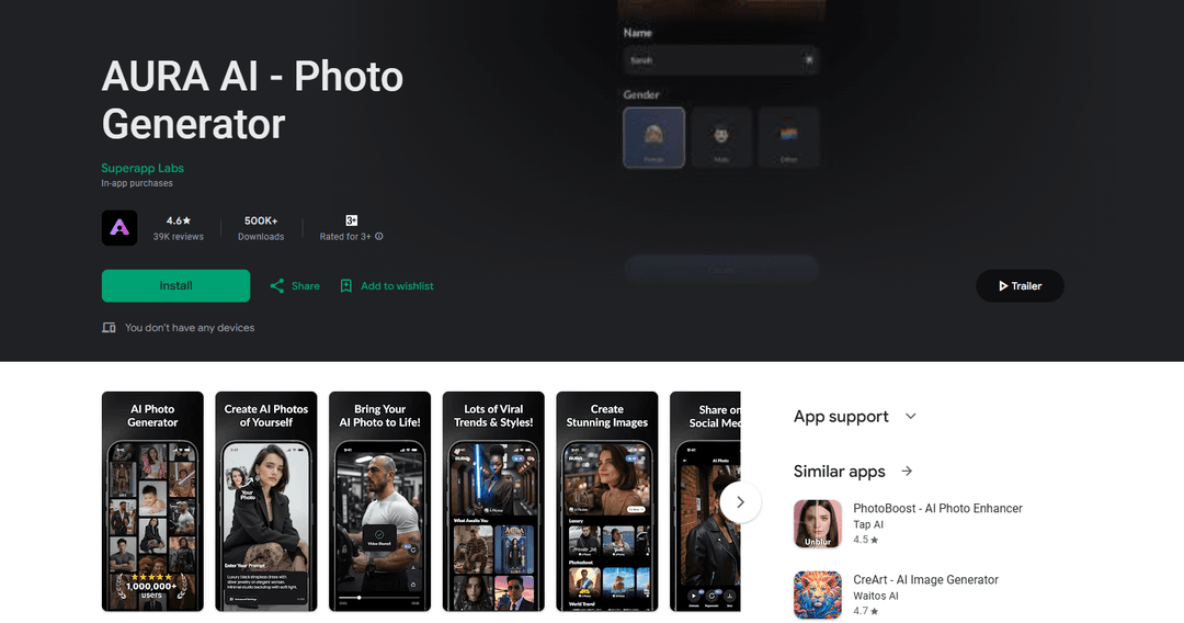 AURA AI - Photo Generator