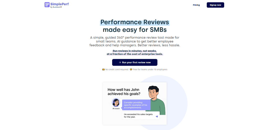SimplePerf • AI performance reviews