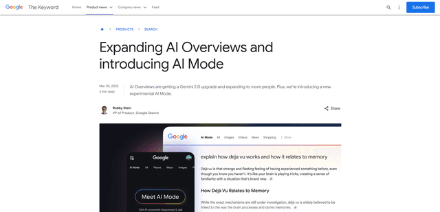 Google Search AI Mode