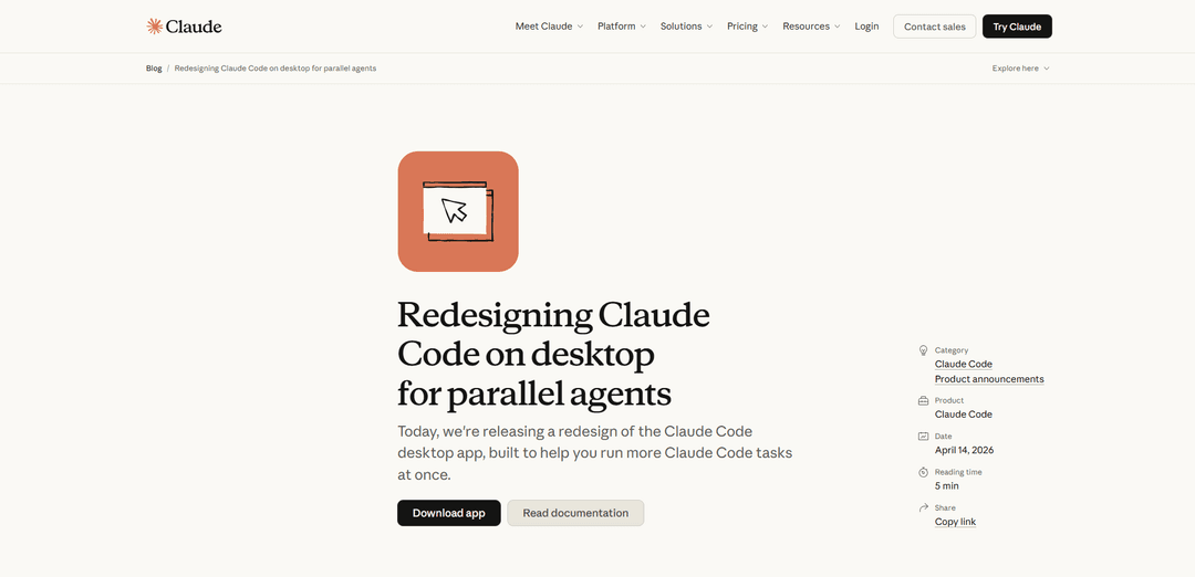 Claude Code Desktop App Redesigned
