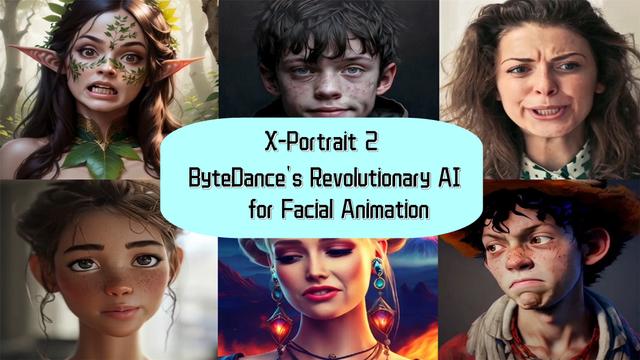 X-Portrait 2: 字节跳动革命性的人脸动画AI技术