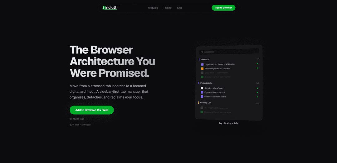 Uncluttr - Clean up your tabs