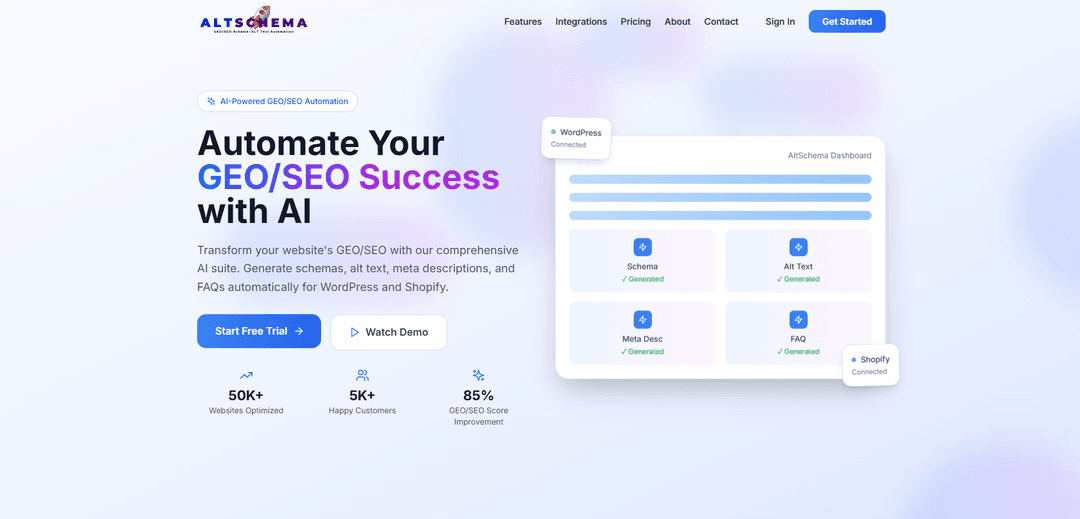 AltSchema: Auto SEO + GenAI Optimization