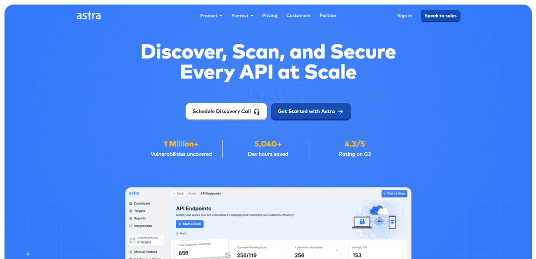 Astra API Security Platform
