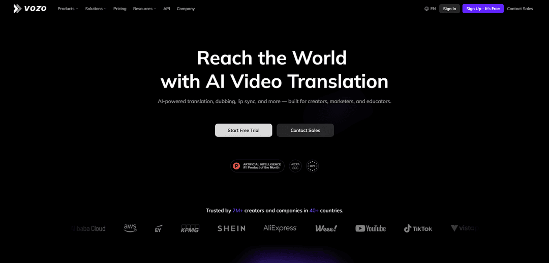 Vozo AI — Video localization
