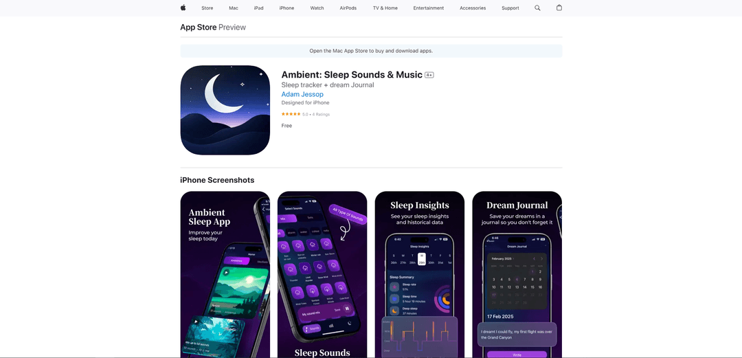 Ambient: Sleep sounds, insights, dreams