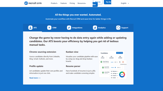 Обзор Recruit CRM: Программное обеспечение для рекрутинга на базе ИИ