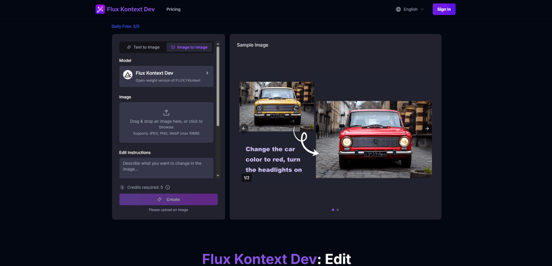 Free Flux Kontext Dev Generator