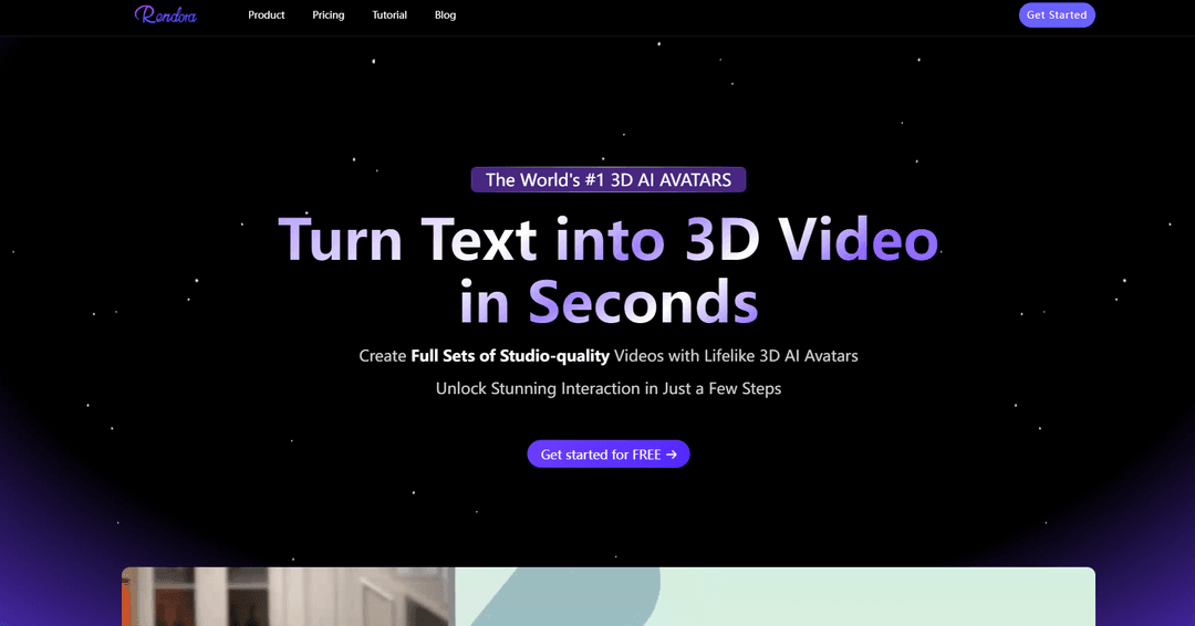 Rendora - AI-Powered 3D Video Creation