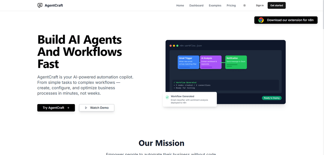 AgentCraft. Like Cursor, but for n8n