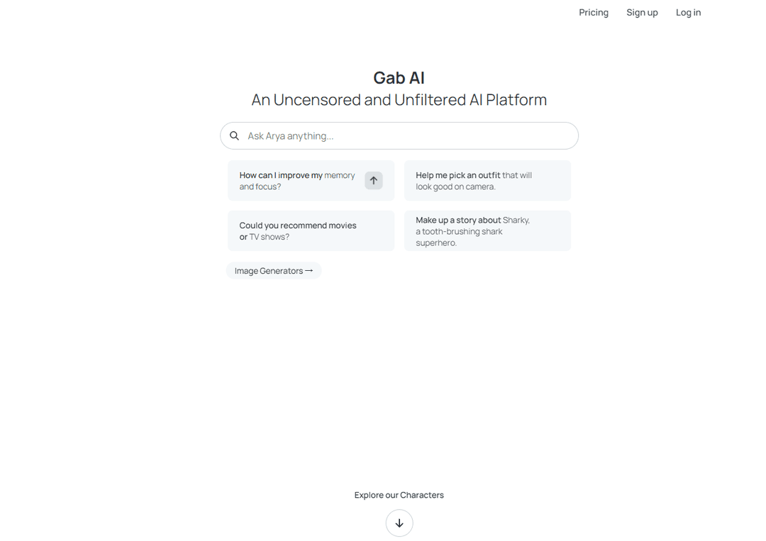 Gab AI - Uncensored AI Chatbots & Image Generators