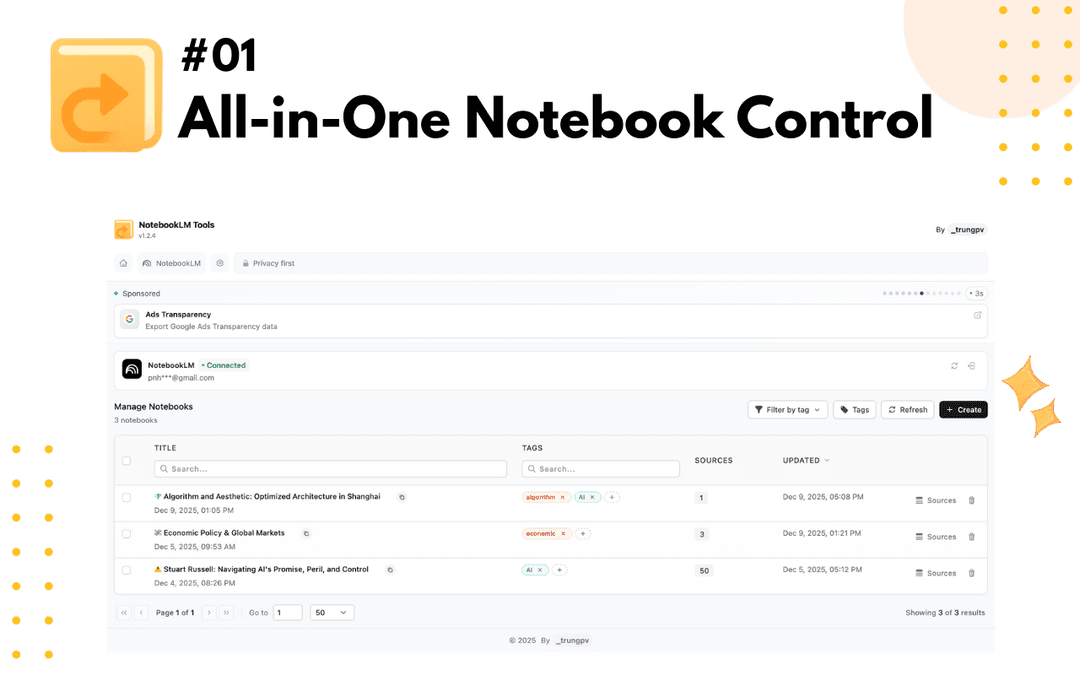 NotebookLM Tools Chrome Extension