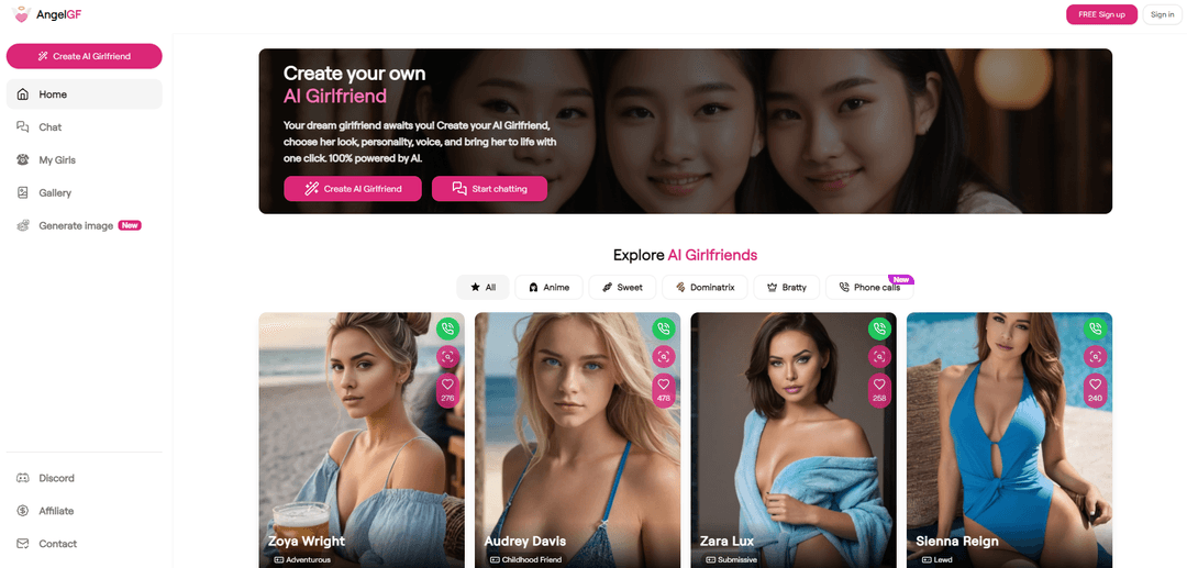 AngelGF - AI Virtual Girlfriend Platform