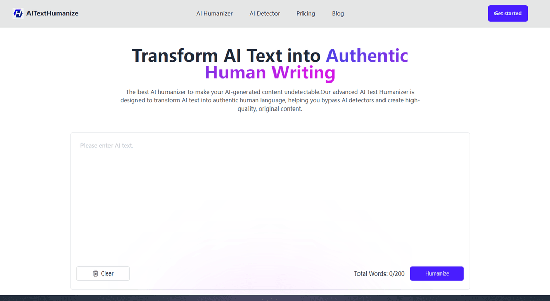 AI Text Humanize - Convert AI Text to Human-Like Content