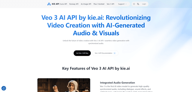 Kie.ai: Budget-Friendly Veo 3 API