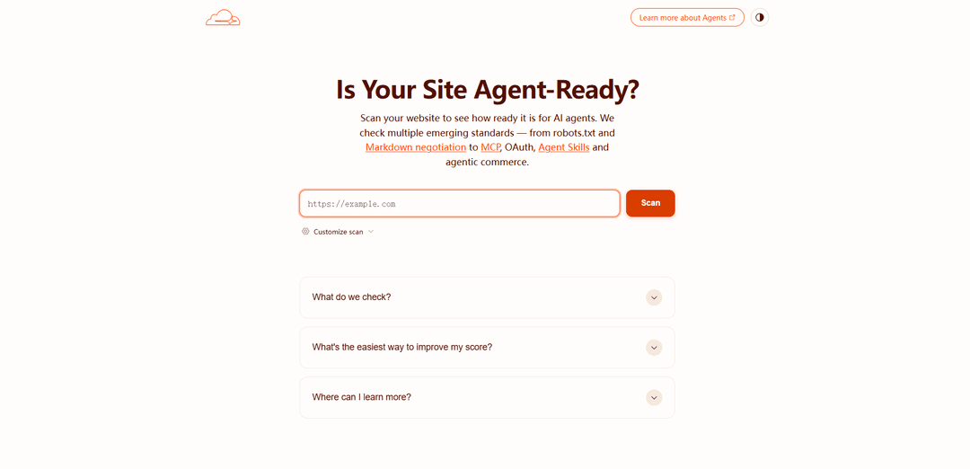 Is Your Site Agent-Ready? by Cloudflare