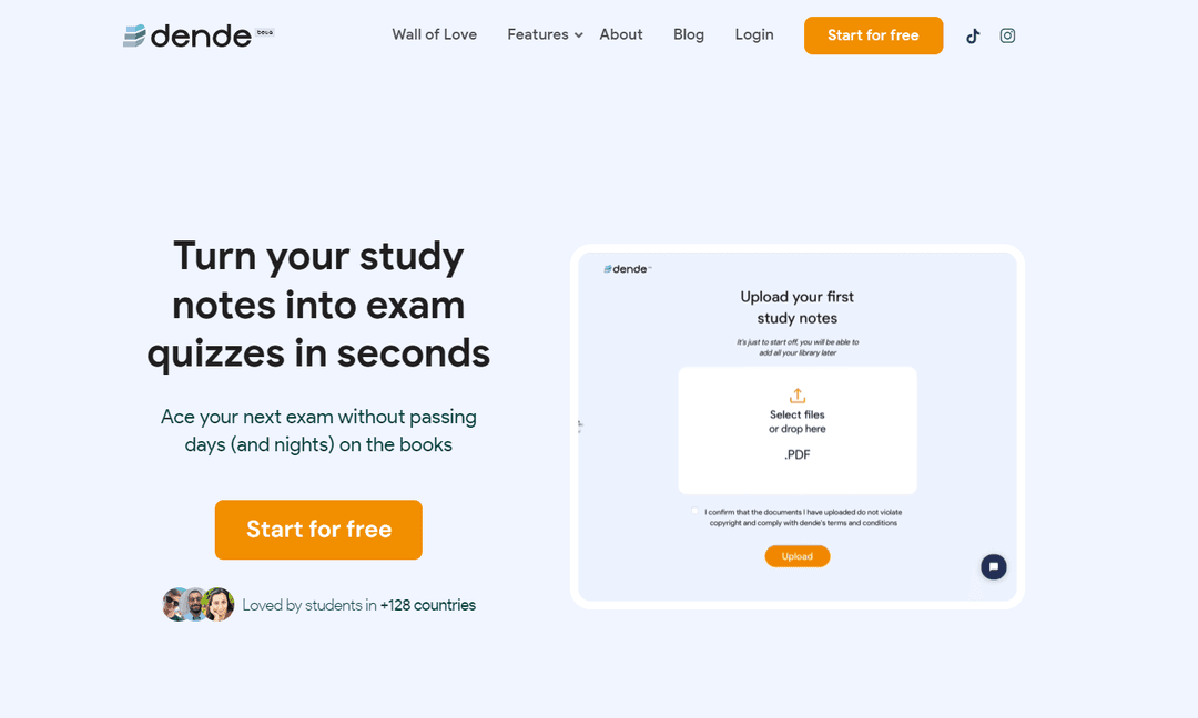 Dende - AI Study Tool for Personalized Learning