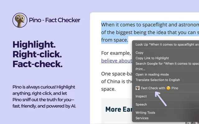 Pino - Fact Checker