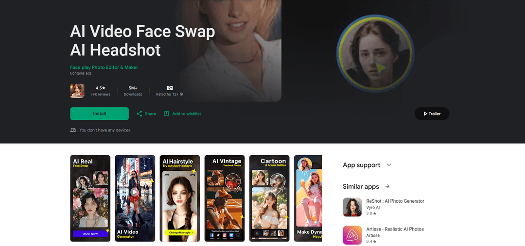 AI Video Face Swap AI Headshot
