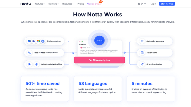 Notta 评测：AI驱动的会议转录和管理