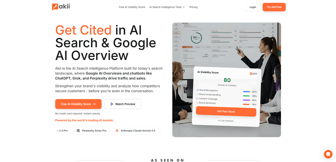 Akii AI Visibility Score