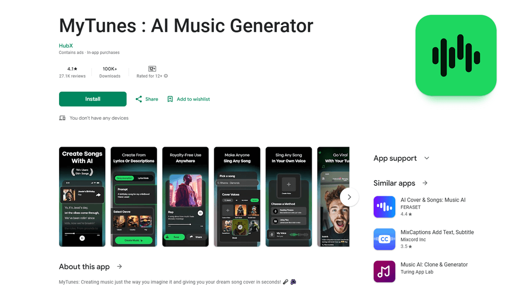 MyTunes : AI Music Generator