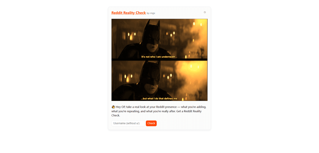 Reddit Reality Check