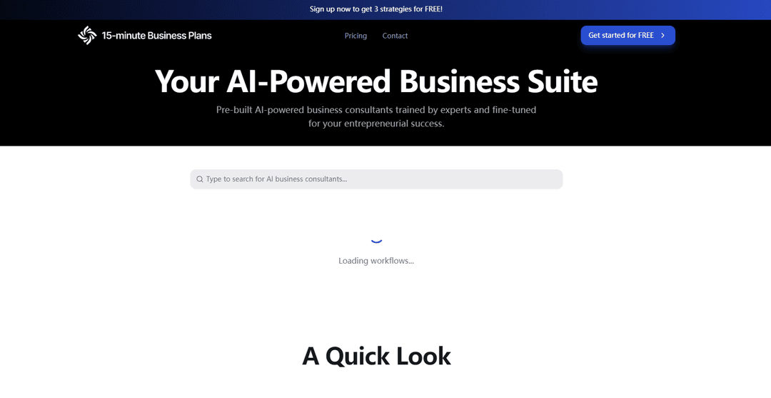 15-minute Business Plans
