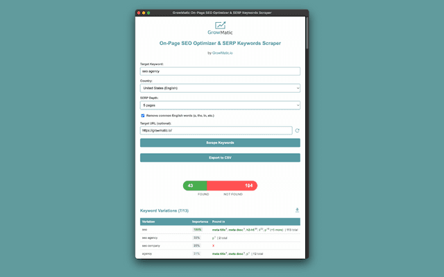 GrowMatic SEO Chrome Browser Extension