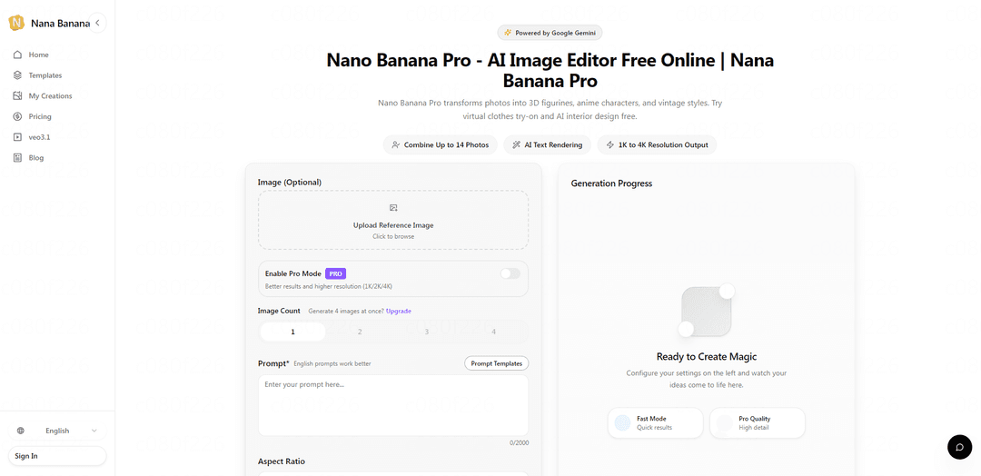 Nano Banana Pro - AI Image Editor