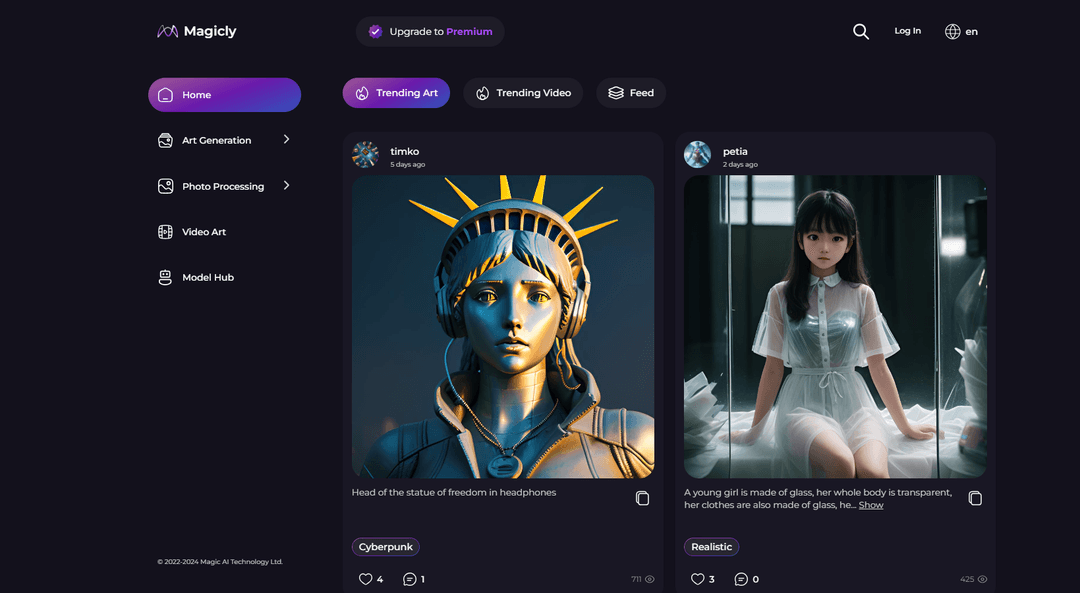Magicly - AI Art Generator & Social Network