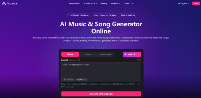 Vozart AI Music Generator