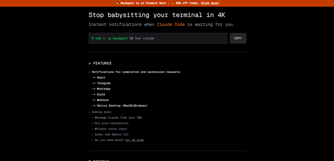 HeyAgent - Notifications for Claude Code