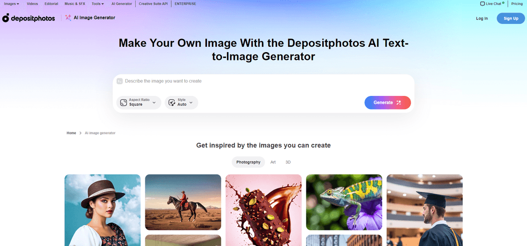 Depositphotos AI Image Generator