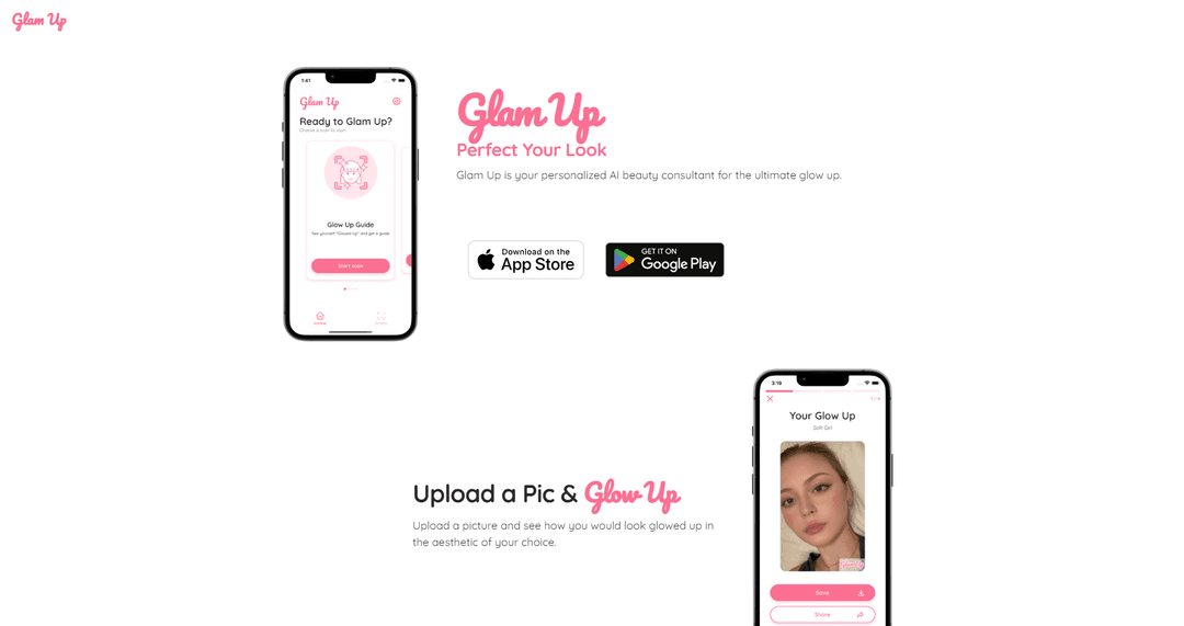 glam up website