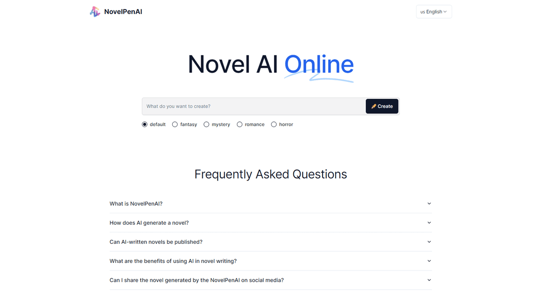 NovelPenAI - Free AI Novel Writing Tool